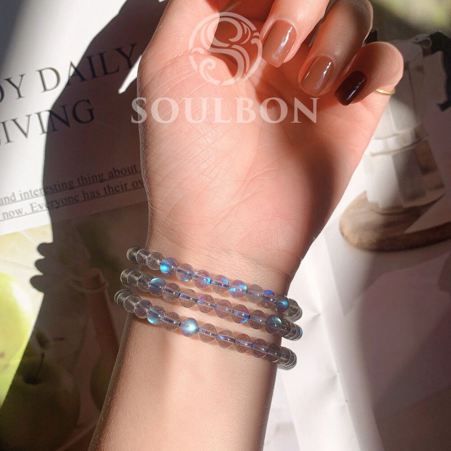 Triple Layer Labradorite Bracelet - Intuition, Protection, Strength