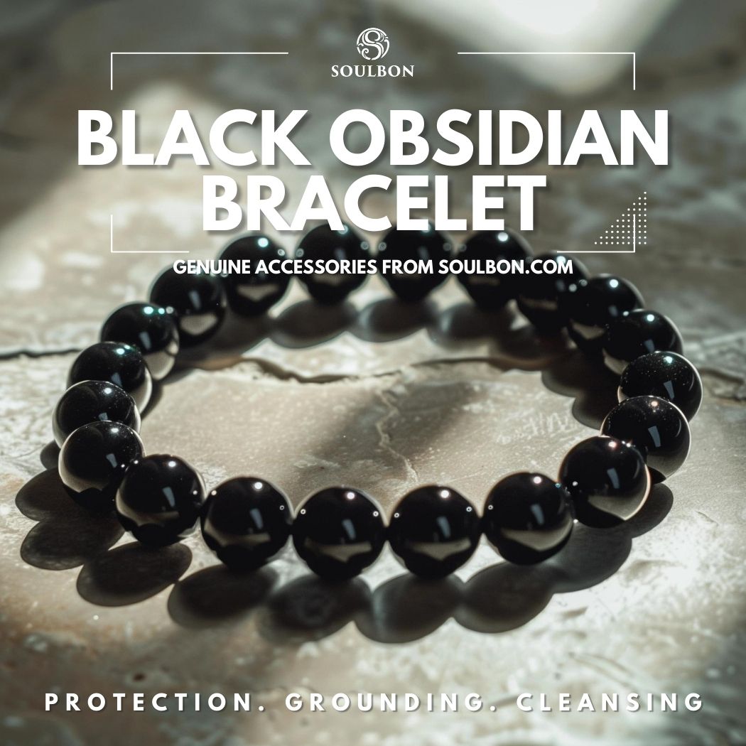 Black Obsidian Bracelet - Protection, Grounding, Cleansing