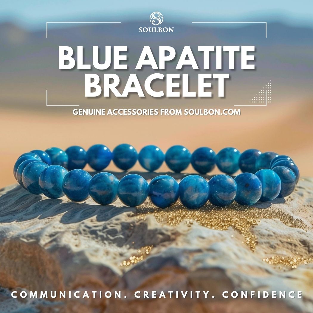 Blue Apatite Bracelet - Communication, Creativity, Confidence