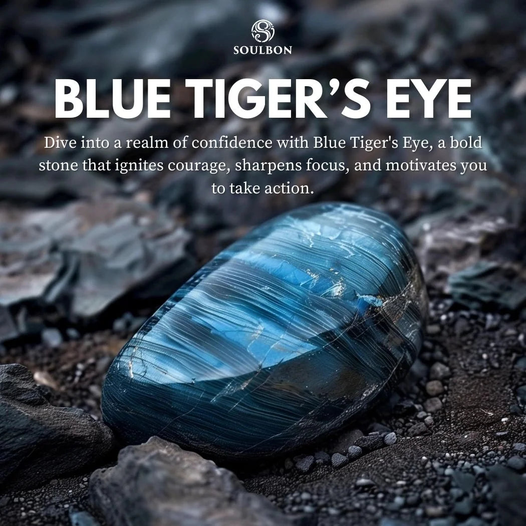 Energy Protection Blue Tiger's Eye Bracelet - Protection, Confidence, Clarity