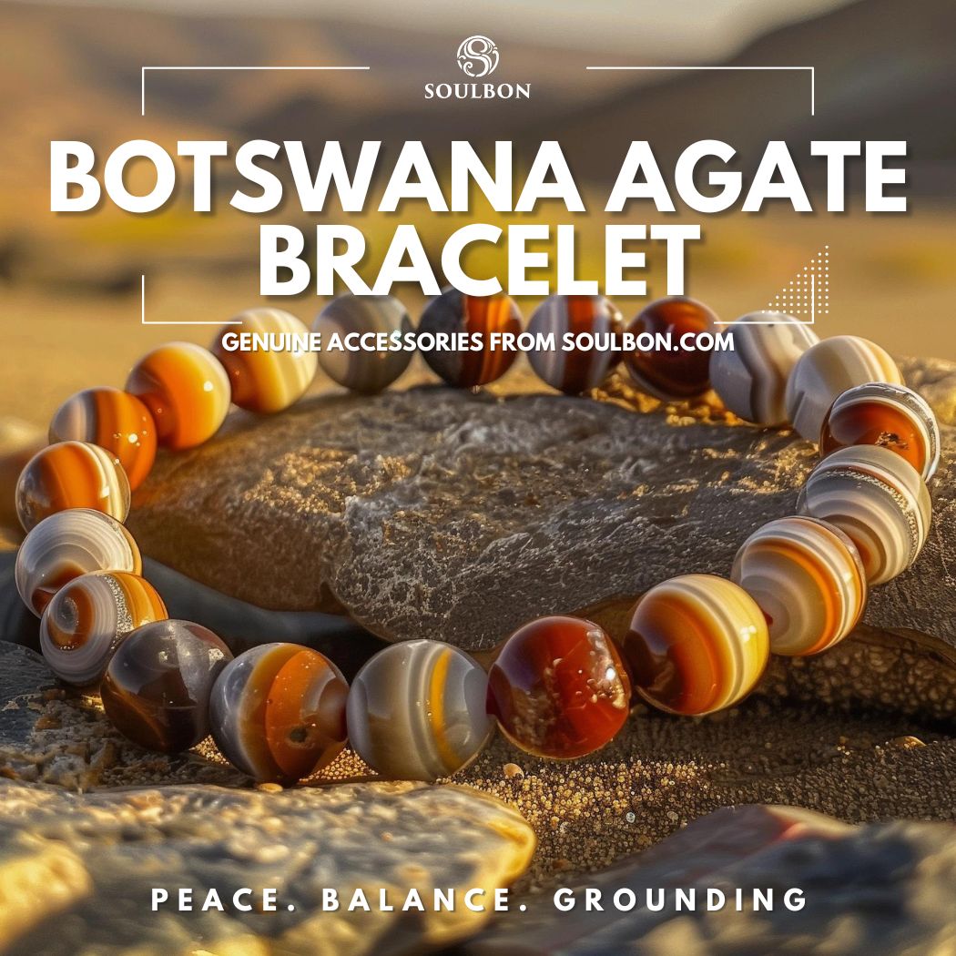 Botswana Agate Bracelet - Peace, Balance, Grounding