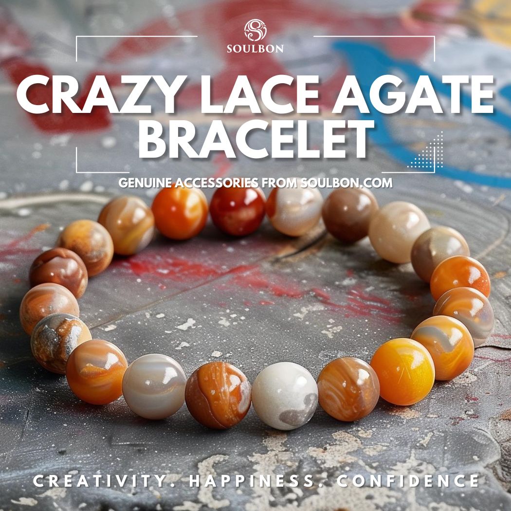 Crazy Lace Agate Bracelet - Creativity, Happiness, Confidence