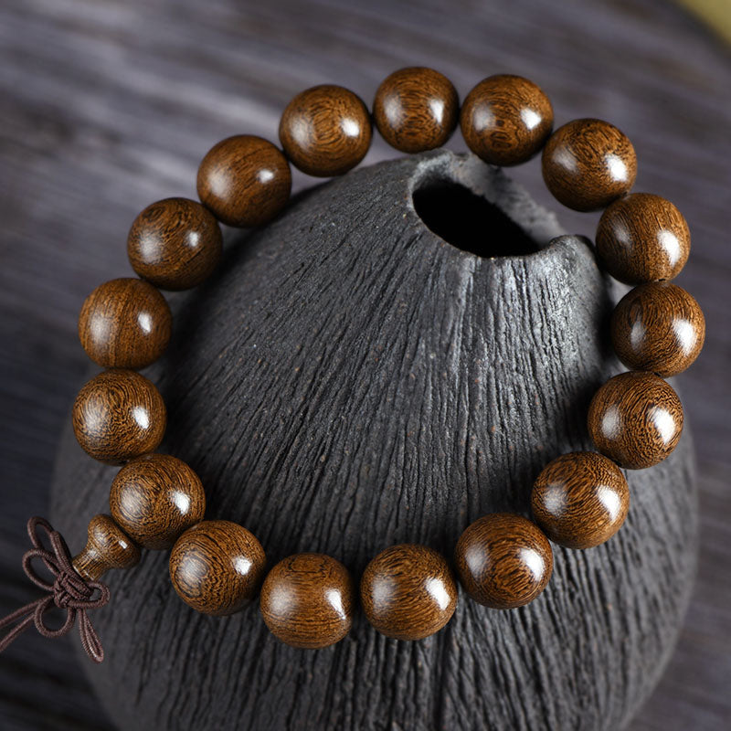 Tibetan Golden Sandalwood Prayer Bracelet - Spirituality, Mindfulness, Inner Peace