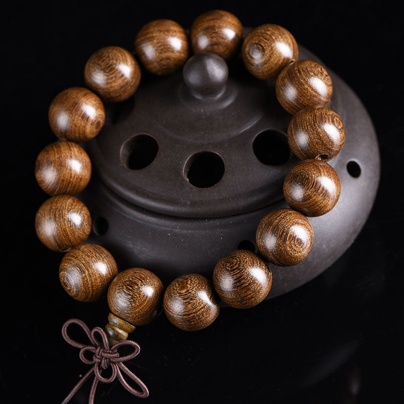 Tibetan Golden Sandalwood Prayer Bracelet - Spirituality, Mindfulness, Inner Peace