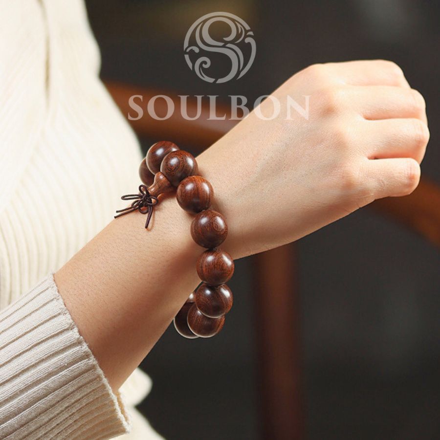 Tibetan Golden Sandalwood Prayer Bracelet - Spirituality, Mindfulness, Inner Peace