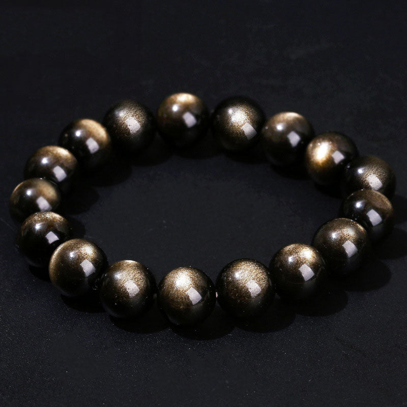 Spiritual Protection Golden Obsidian Bracelet - Clarity, Protection, Confidence