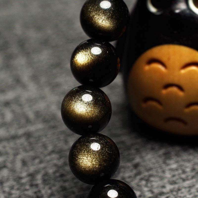 Spiritual Protection Golden Obsidian Bracelet - Clarity, Protection, Confidence