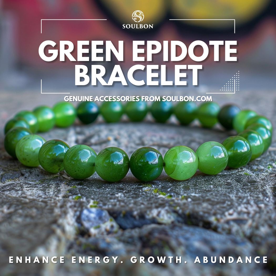 Green Epidote Bracelet - Enhance Energy, Growth, Abundance