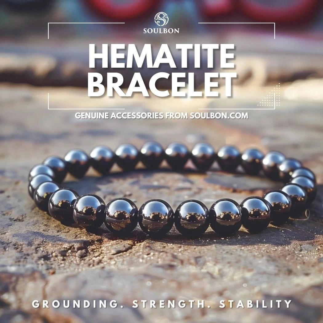 Hematite Bracelet - Grounding, Strength, Stability