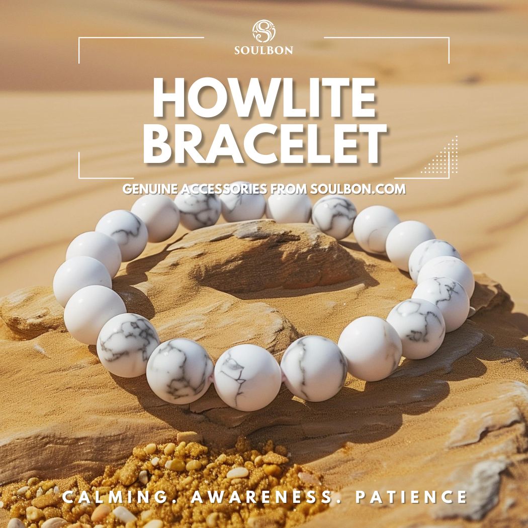 Howlite Bracelet - Calming, Awareness, Patience