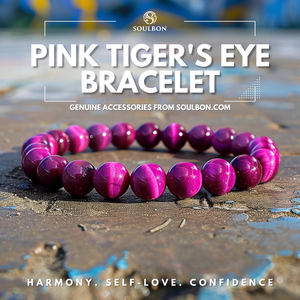 Pink Tiger's Eye Bracelet - Harmony, Self-Love, Confidence