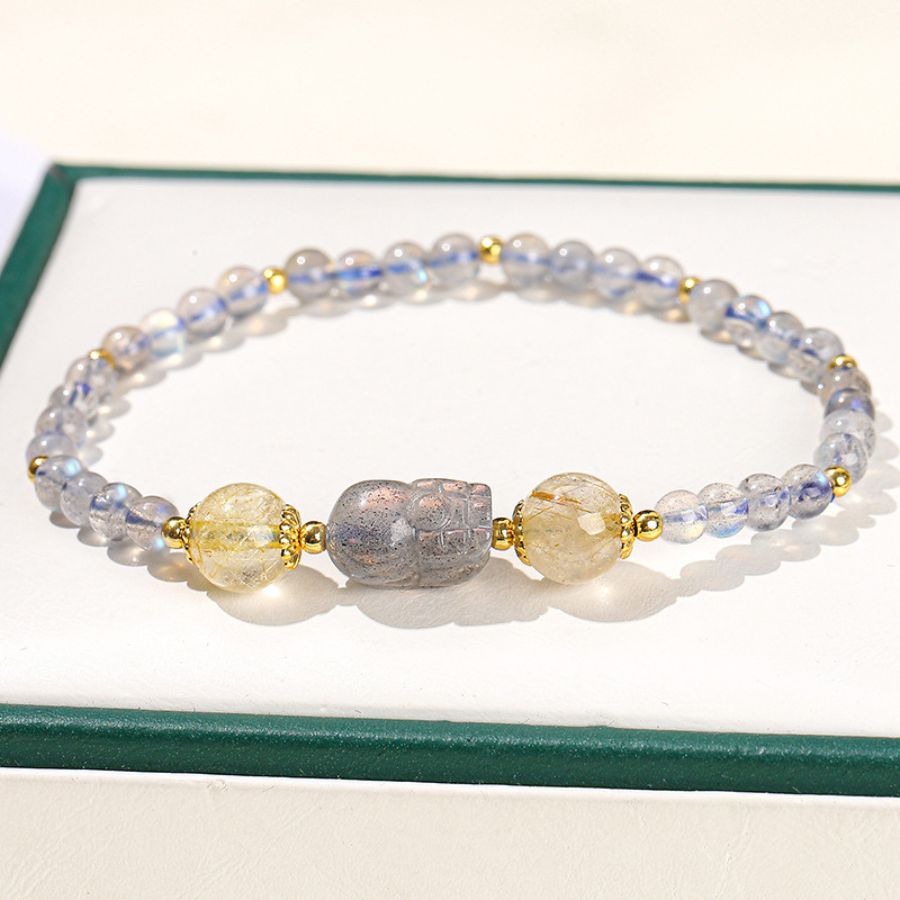 Mystic Pixiu Labradorite Bracelet - Abundance, Protection, Intuition