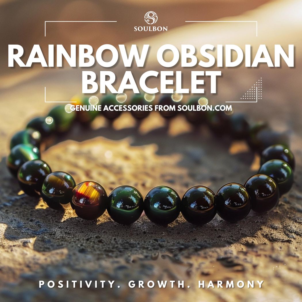 Rainbow Obsidian Bracelet - Positivity, Growth, Harmony