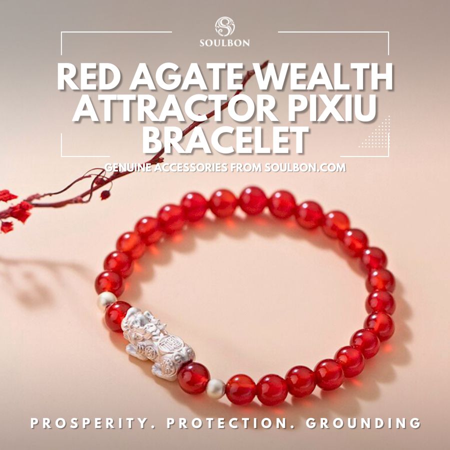 Red Agate Wealth Attractor Pixiu Bracelet - Prosperity, Protection, Grounding