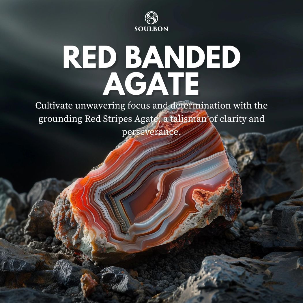 Red Banded Agate Bracelet - Strength, Protection, Stability