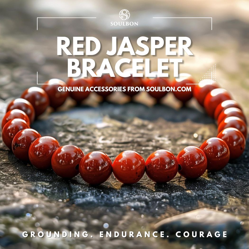 Red Jasper Bracelet - Grounding, Endurance, Courage