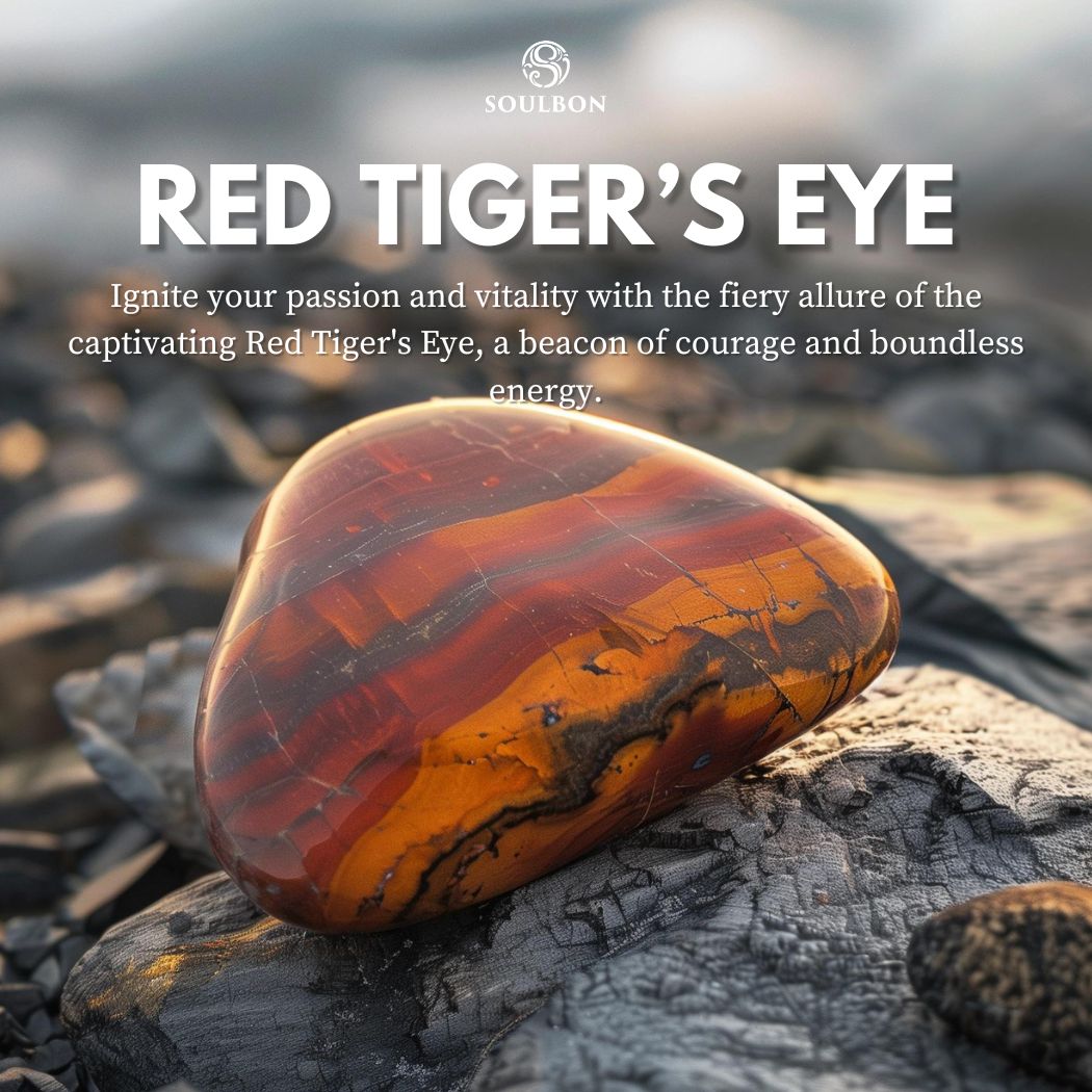 Red Tiger's Eye Bracelet - Motivation, Courage, Vitality