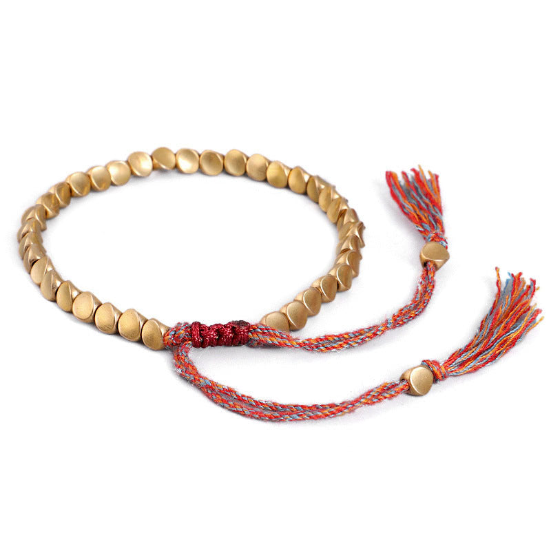 Tibetan Copper Beads Bracelet - Healing, Balance, Wealth