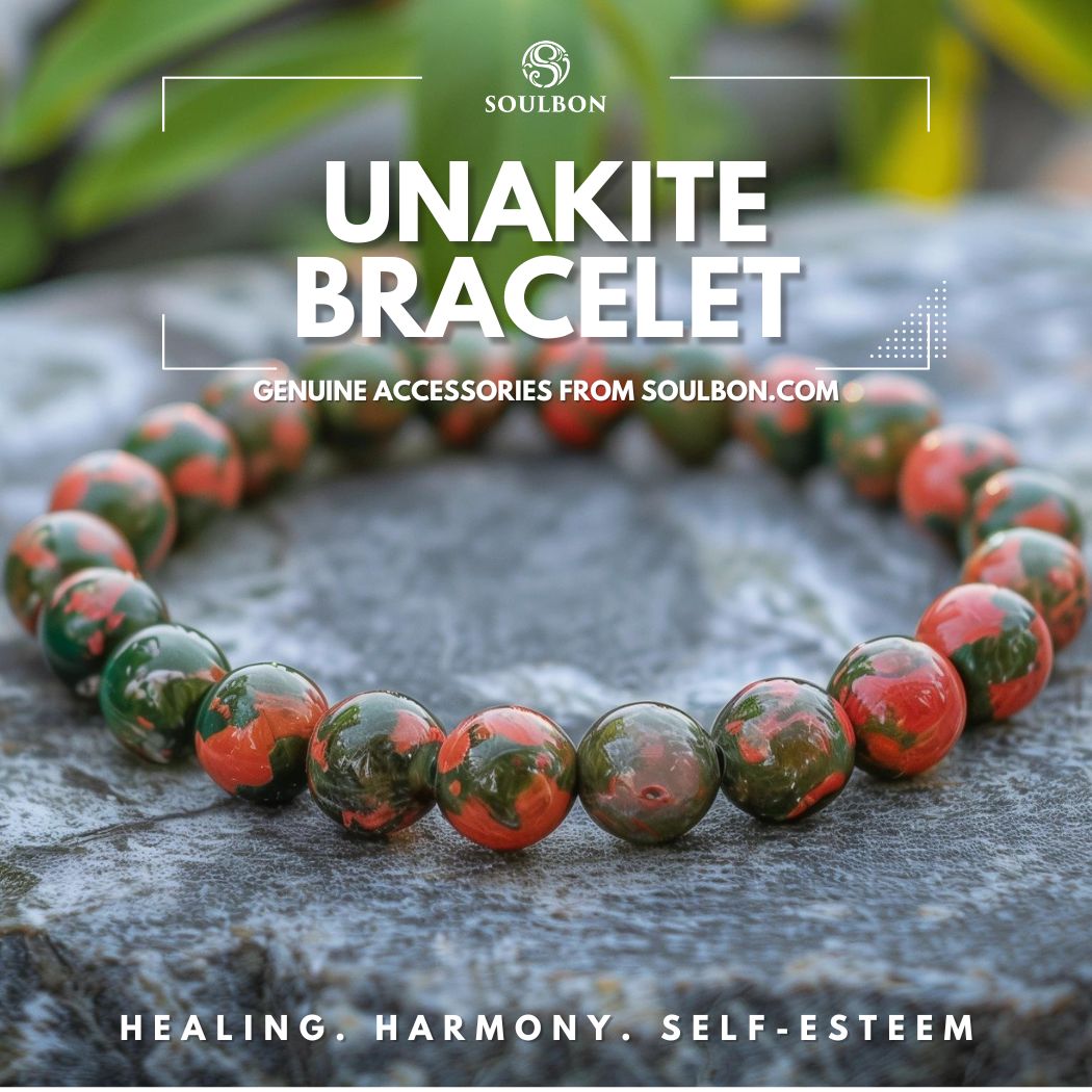 Unakite Bracelet - Healing, Harmony, Self-Esteem