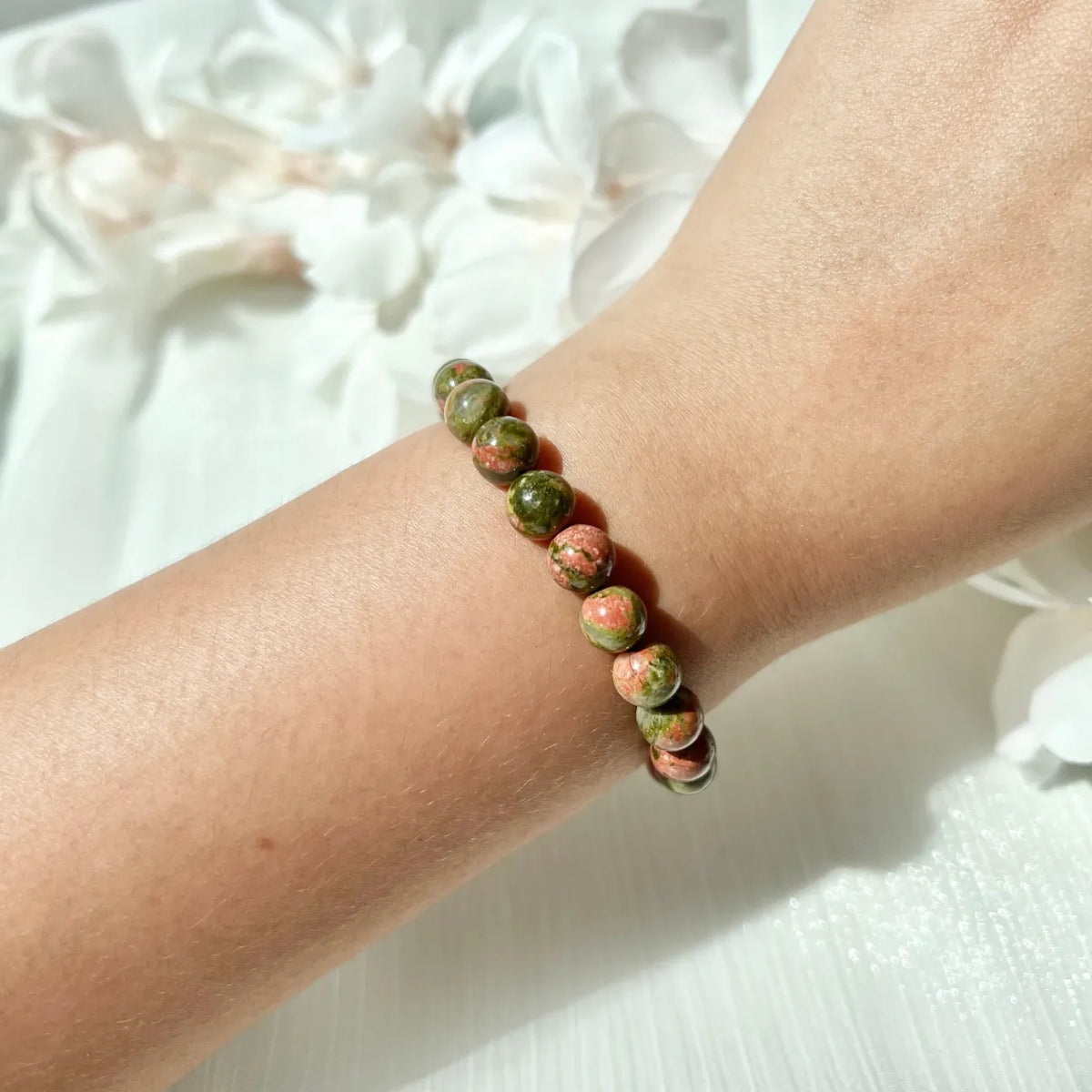 Unakite Bracelet - Healing, Harmony, Self-Esteem